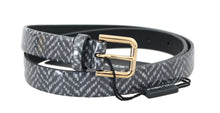 Load image into Gallery viewer, Dolce & Gabbana Elegant Chevron Leather Waist Belt