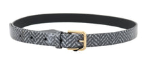 Load image into Gallery viewer, Dolce & Gabbana Elegant Chevron Leather Waist Belt