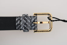 Load image into Gallery viewer, Dolce & Gabbana Elegant Chevron Leather Waist Belt