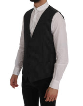 Load image into Gallery viewer, Dolce & Gabbana Elegant Gray Striped Vest Waistcoat