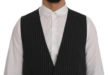 Load image into Gallery viewer, Dolce & Gabbana Elegant Gray Striped Vest Waistcoat