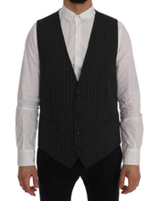 Load image into Gallery viewer, Dolce & Gabbana Elegant Gray Striped Vest Waistcoat