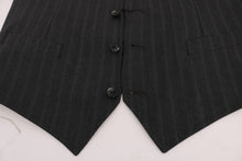 Load image into Gallery viewer, Dolce & Gabbana Elegant Gray Striped Single Breasted Vest
