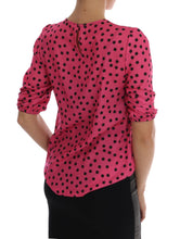 Load image into Gallery viewer, Dolce & Gabbana Chic Pink Polka Dotted Silk Blouse