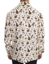 Load image into Gallery viewer, Dolce & Gabbana White Silk JAZZ Motive Print Shirt