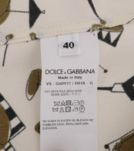Load image into Gallery viewer, Dolce & Gabbana White Silk JAZZ Motive Print Shirt