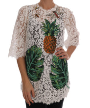 Load image into Gallery viewer, Dolce & Gabbana Elegant White Lace Embellished Mini Blouse