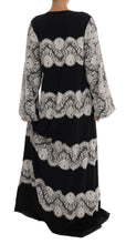 Load image into Gallery viewer, Dolce & Gabbana Elegant Silk Floral Lace Kaftan Maxi Dress