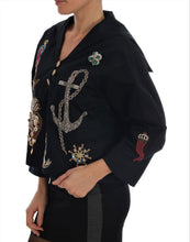 Load image into Gallery viewer, Dolce & Gabbana Enchanted Blue Crystal Embroidered Coat