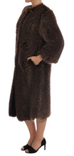 Load image into Gallery viewer, Dolce & Gabbana Elegant Brown Raccoon Fur Knee-Length Coat