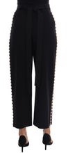 Load image into Gallery viewer, Dolce & Gabbana Elegant High-Waist Ankle Pants with Gold Detailing
