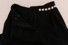 Load image into Gallery viewer, Dolce & Gabbana Elegant High-Waist Ankle Pants with Gold Detailing
