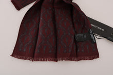 Load image into Gallery viewer, Dolce & Gabbana Silk Bordeaux Crown Chili Print Mens Scarf
