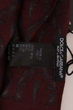Load image into Gallery viewer, Dolce & Gabbana Silk Bordeaux Crown Chili Print Mens Scarf