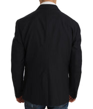 Load image into Gallery viewer, Dolce & Gabbana Elegant Slim Fit Striped Wool Silk Blazer