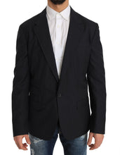 Load image into Gallery viewer, Dolce & Gabbana Elegant Slim Fit Striped Wool Silk Blazer