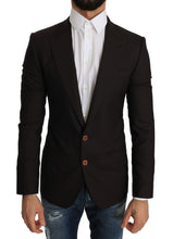 Load image into Gallery viewer, Dolce & Gabbana Sleek Slim Brown Virgin Wool Blazer Jacket