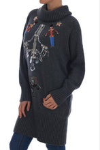 Load image into Gallery viewer, Dolce & Gabbana Fairy Tale Crystal Gray Cashmere Sweater