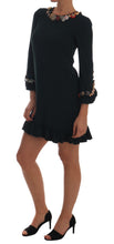 Load image into Gallery viewer, Dolce & Gabbana Emerald Crystal Embellished A-Line Dress