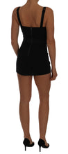 Load image into Gallery viewer, Dolce & Gabbana Elegant Black Floral Stretch Bodysuit Romper