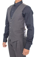 Load image into Gallery viewer, Dolce & Gabbana Elegant Gray Striped Dress Vest