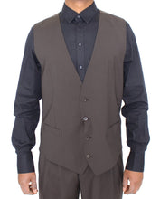 Load image into Gallery viewer, Dolce & Gabbana Elegant Brown Striped Wool Dress Vest
