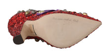 Load image into Gallery viewer, Dolce & Gabbana Red Bellucci Alta Moda Embellished Pumps