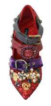 Load image into Gallery viewer, Dolce & Gabbana Red Bellucci Alta Moda Embellished Pumps