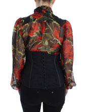 Load image into Gallery viewer, Dolce & Gabbana Elegant Black Floral Brocade Corset Belt