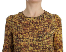 Load image into Gallery viewer, Dolce & Gabbana Multicolor Mosaic Print Silk Blouse T-shirt