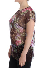 Load image into Gallery viewer, Dolce & Gabbana Elegant Floral Silk Blouse with Cap Sleeves