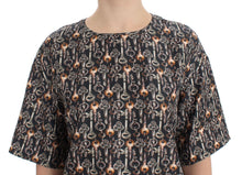Load image into Gallery viewer, Dolce & Gabbana Enchanted Sicily Silk Blouse with Medieval Keys Print