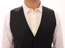 Load image into Gallery viewer, Dolce & Gabbana Elegant Gray Striped Dress Vest