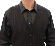 Load image into Gallery viewer, Dolce & Gabbana Elegant Black Striped Wool Dress Vest