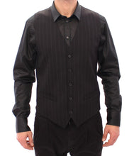 Load image into Gallery viewer, Dolce & Gabbana Elegant Black Striped Wool Dress Vest
