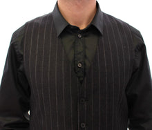 Load image into Gallery viewer, Dolce & Gabbana Sleek Gray Striped Wool Dress Vest