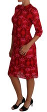 Load image into Gallery viewer, Dolce & Gabbana Elegant Floral Crochet Knee-Length Dress