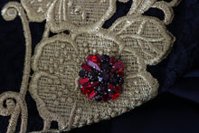 Load image into Gallery viewer, Dolce & Gabbana Elegant Maxi Black Dress with Gold Detailing