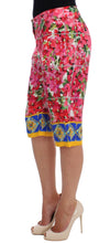 Load image into Gallery viewer, Dolce & Gabbana Multicolor Floral Silk Capri Pants