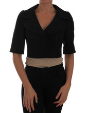 Load image into Gallery viewer, Dolce & Gabbana Chic Black Cropped Double Breasted Blazer