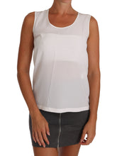 Load image into Gallery viewer, Dolce & Gabbana Elegant Sleeveless White Silk Blouse Top