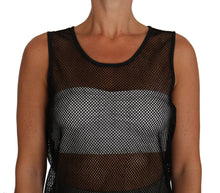 Load image into Gallery viewer, Dolce & Gabbana Elegant Black Mesh Sleeveless Blouse Top