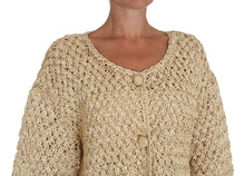 Load image into Gallery viewer, Dolce & Gabbana Chic Beige Crochet Knitted Raffia Cardigan