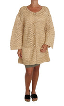 Load image into Gallery viewer, Dolce & Gabbana Chic Beige Crochet Knitted Raffia Cardigan
