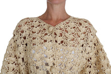 Load image into Gallery viewer, Dolce & Gabbana Chic Beige Crochet Raffia Cardigan