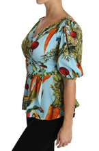 Load image into Gallery viewer, Dolce & Gabbana Vegetable Print Silk Top Extravaganza