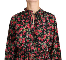 Load image into Gallery viewer, Dolce & Gabbana Elegant Black Floral Silk Shirt