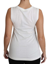 Load image into Gallery viewer, Dolce & Gabbana Elegant White Sleeveless Cotton Silk Shirt