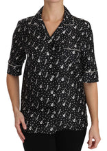 Load image into Gallery viewer, Dolce & Gabbana Silk Guitar Trumpet Print Polo Top