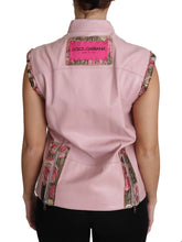 Load image into Gallery viewer, Dolce & Gabbana Stunning Pink Sleeveless Leather Vest